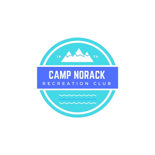 A logo for Camp Norak Designed by Straga Hybrid Marketing