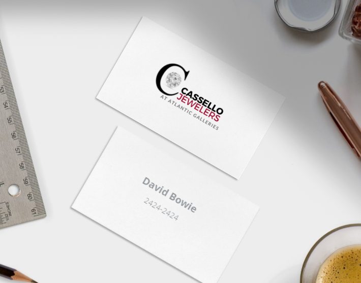 Cassello Jewelers Business Card Design Screenshot